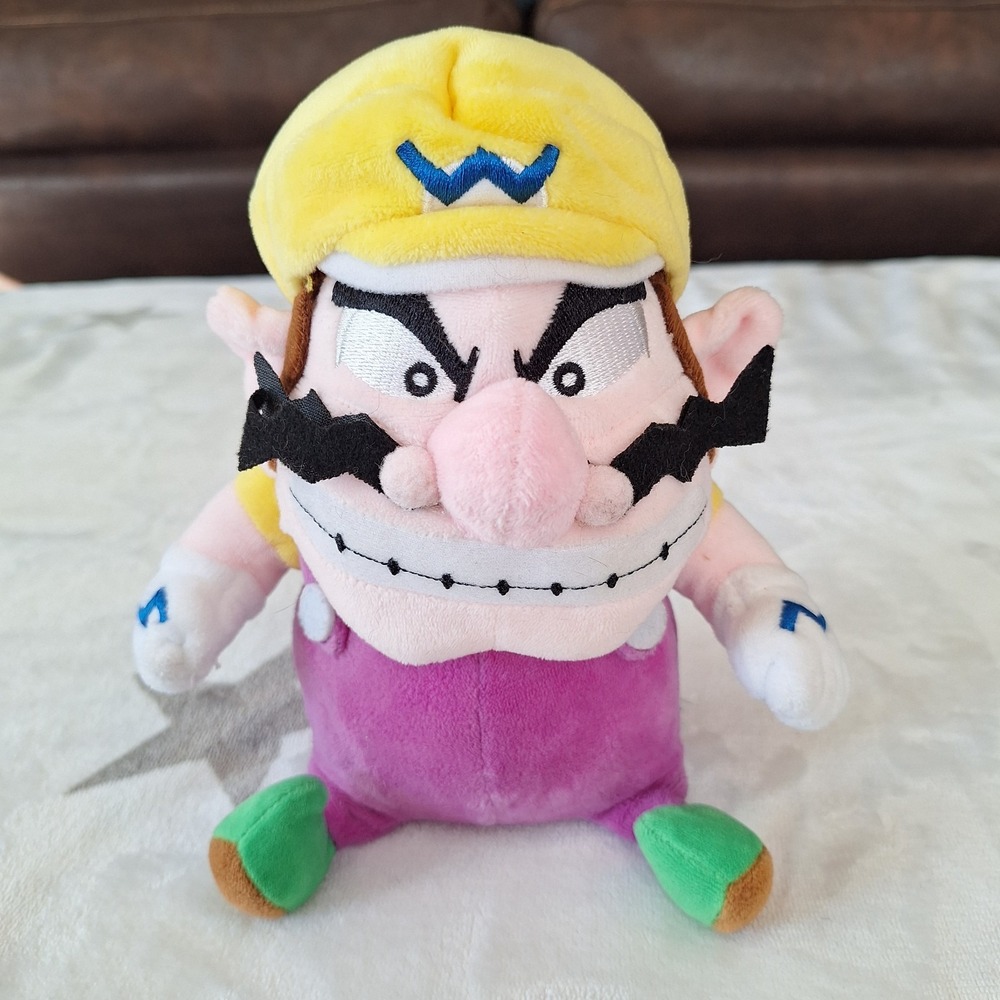 Wario Super Mario Bros Plush 8" Stuffed Toy Doll Translated Super Jump Plush‎
